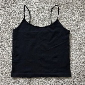 AE Black Ribbed Tank Top